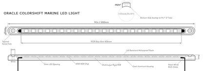 Oracle Lighting 2910-333 - ORACLE ColorSHIFT Marine LED Tube Mount Light