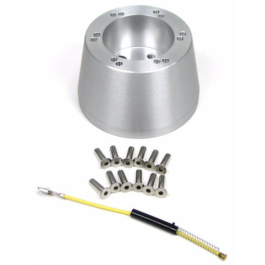 IDIDIT Steering Wheel Adaptor; 6 Bolt Momo/Sparko; Black Powder Coat 2202320051