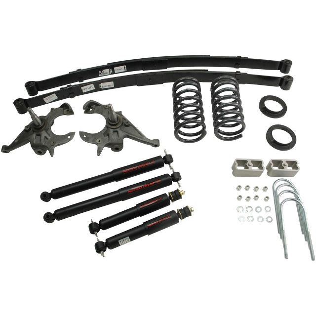 BELLTECH 616ND LOWERING KITS Front And Rear Complete Kit W/ Nitro Drop 2 Shocks 1982-2004 Chevrolet S10/S15 Pickup 4&6 cyl. (Std Cab) 83-94 Chevrolet Blazer/Jimmy 4&6 cyl. 4 in. or 5 in. F/5 in. R drop W/ Nitro Drop II Shocks