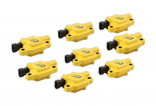 ACCEL Ignition Coils - SuperCoil GM LS2/LS3/LS7 engines, yellow, 8-pack 140043-8