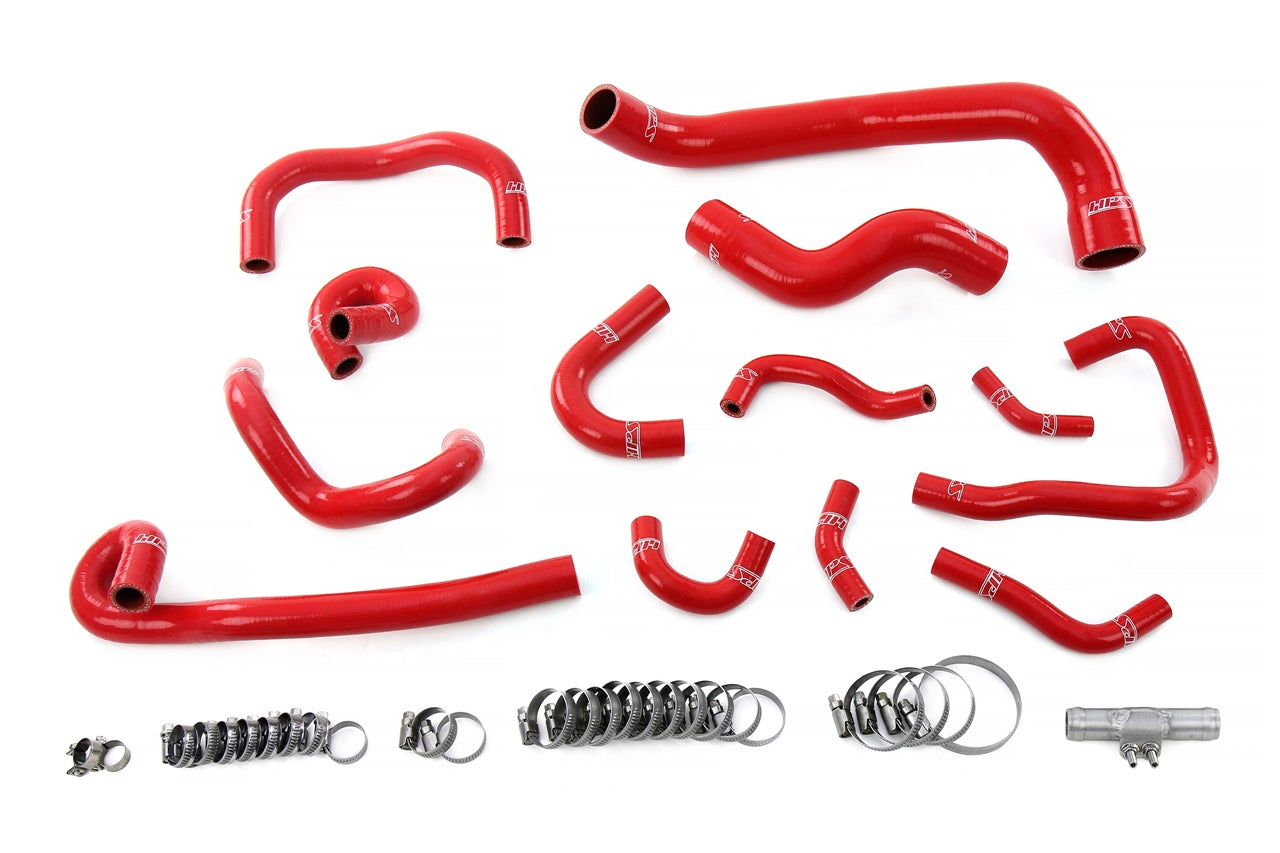 HPS Performance 3-ply Reinforced Silicone Radiator Heater And Ancillary Coolant Hoses 57-2135-RED