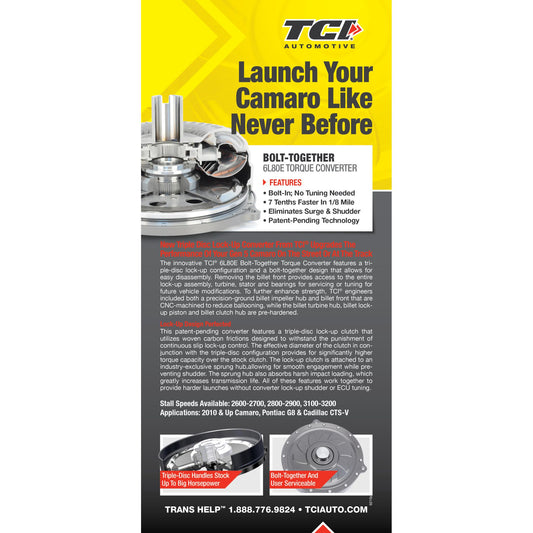 TCI 6L80E 3100-3200 Stall Single-Disc Bolt-Together Converter 242976S