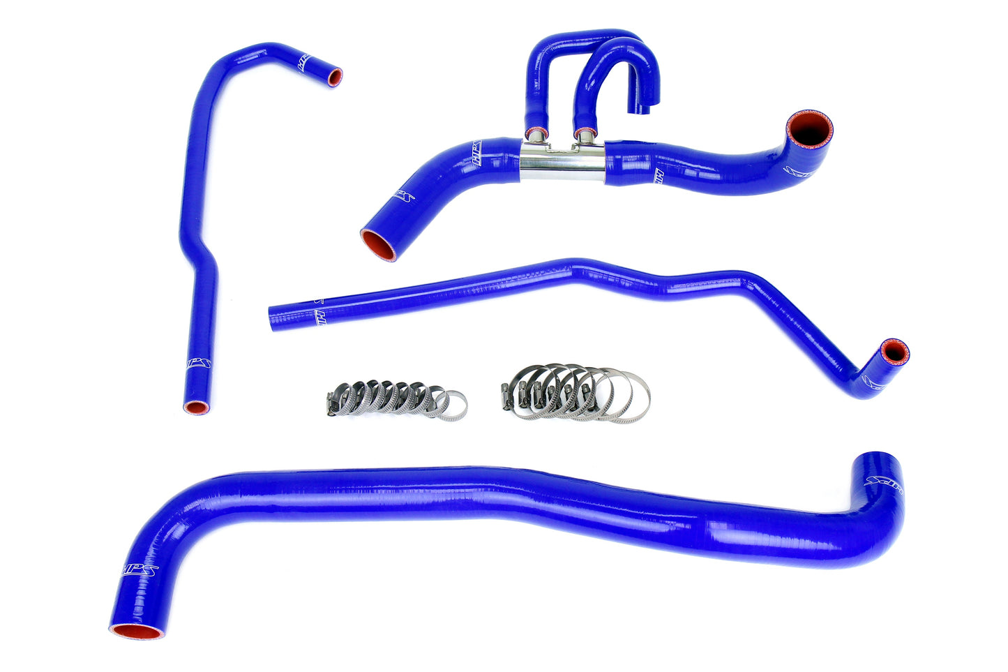 HPS Performance High Temp 3-ply Reinforced Silicone Replaces OEM Rubber Radiator Coolant Hoses 57-2090-BLUE