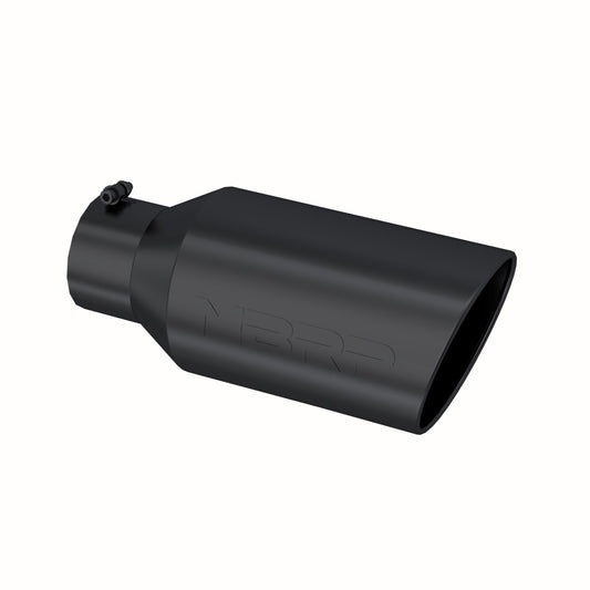 MBRP Exhaust Tip; 8in. O.D.; Rolled End; 5in. inlet 18in. in length; Black Coated T5129BLK