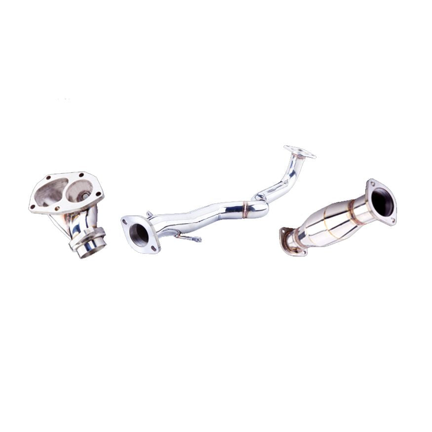 XFORCE Mitsubishi Evolution 789 3" Stainless Steel Dump Pipe And High Flow Metallic Cat; Exhaust Manifold Down Pipe ES-EV8-KITB