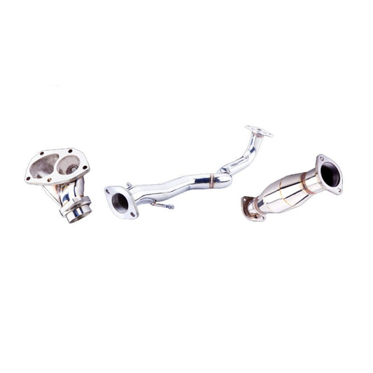 XFORCE Mitsubishi Evolution 789 3" Stainless Steel Dump Pipe And High Flow Metallic Cat; Exhaust Manifold Down Pipe ES-EV8-KITB