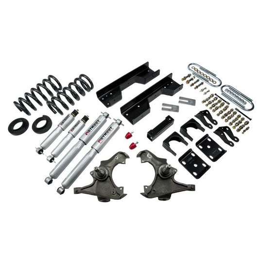 BELLTECH 722SP LOWERING KITS Front And Rear Complete Kit W/ Street Performance Shocks 1989-1996 Chevrolet Silverado/Sierra 3/4 Ton & 1 Ton (Ext/Crew Cab) 4 in. or 5 in. F/8 in. R drop W/ Street Performance Shocks