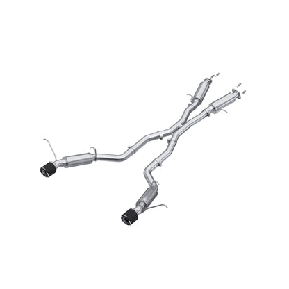 MBRP Exhaust 3in. Cat Back; Dual Rear Exit; T304 with Carbon Fiber Tips S55253CF