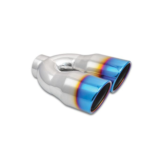 Vibrant Performance - 1326B - Dual 3.5 in. Round SS Tips with Burnt Blue Finish