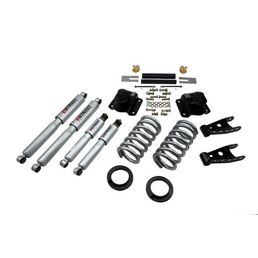 BELLTECH 819SP LOWERING KITS Front And Rear Complete Kit W/ Street Performance Shocks 1994-1999 Dodge Ram 1500 (Ext Cab V8 Auto Trans Only) 2 in. or 3 in. F/4 in. R drop W/ Street Performance Shocks