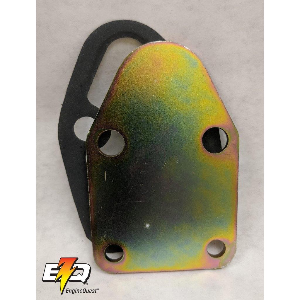 EngineQuest Fuel Pump Block Off Plate Chevrolet Small Black V8 With Gasket EQ-BOP087
