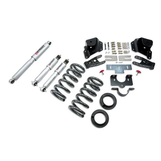 BELLTECH 950SP LOWERING KITS Front And Rear Complete Kit W/ Street Performance Shocks 1999-2006 Chevrolet Silverado/Sierra (Ext Cab) 2 in. or 3 in. F/3 in. R drop W/ Street Performance Shocks