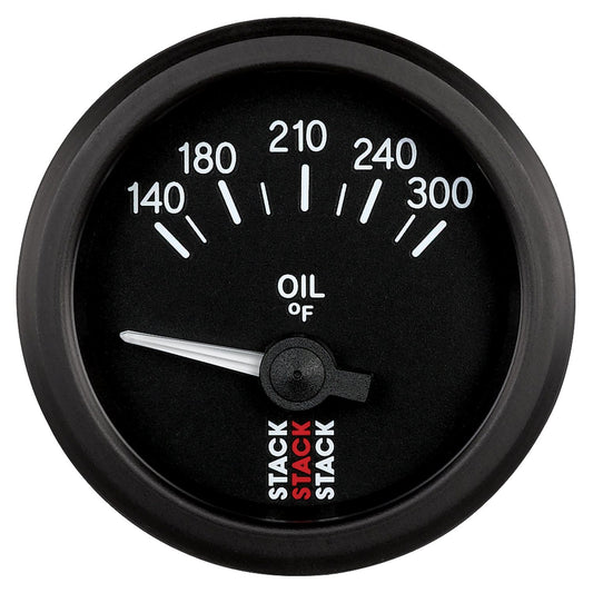 Stack OIL TEMP ELECTRIC 52MM BLK 140-300 Farinihieht 1/8 in. NPTF ST3210