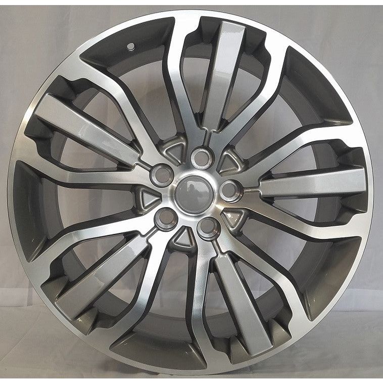 21" X 9.5" Titanium Machine Face Aluminum Wheels Set - Dynamic Performance - R533-TM-21x9.5-5x120-49-72.56