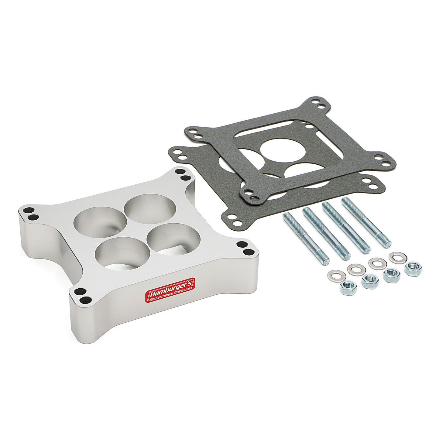 Holley 4BBL Carb. Spacer; Std. Manifold; 1-1/2 in. Tall; Tapered Port-Billet 3208