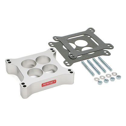 Holley 4BBL Carb. Spacer; Std. Manifold; 1-1/2 in. Tall; Tapered Port-Billet 3208
