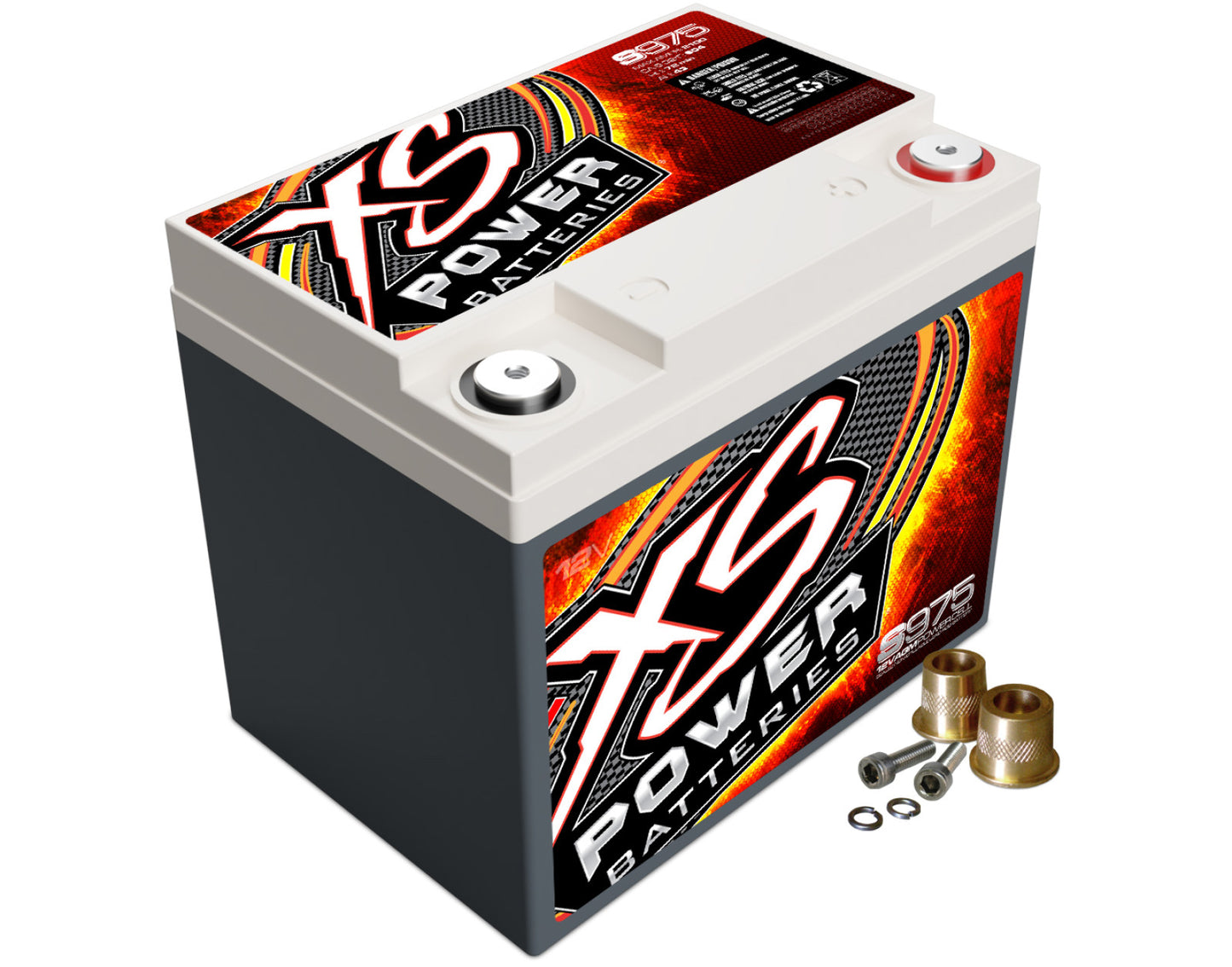 XS Power Batteries 12V AGM S Series Batteries - Automotive Terminals Included 2100 Max Amps S975