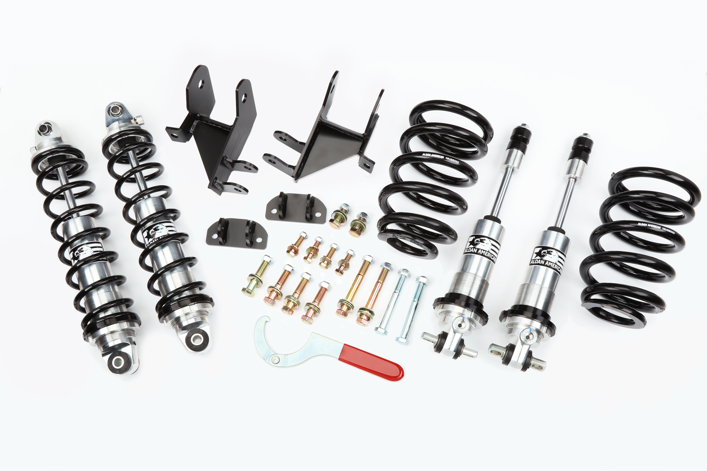 Aldan American Coil-Over Kit GM 68-72 A-Body BB Single Adj. Bolt-on front and rear. 300105