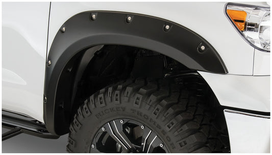 Bushwacker 30023-02 Black Pocket/Rivet Style Smooth Finish Front Fender Flares For 2007-2013 Toyota Tundra