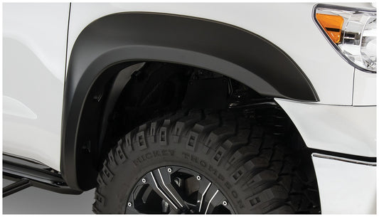 Bushwacker 30035-02 Black Extend-A-Fender Style Smooth Finish Front Fender Flares For 2007-2013 Toyota Tundra