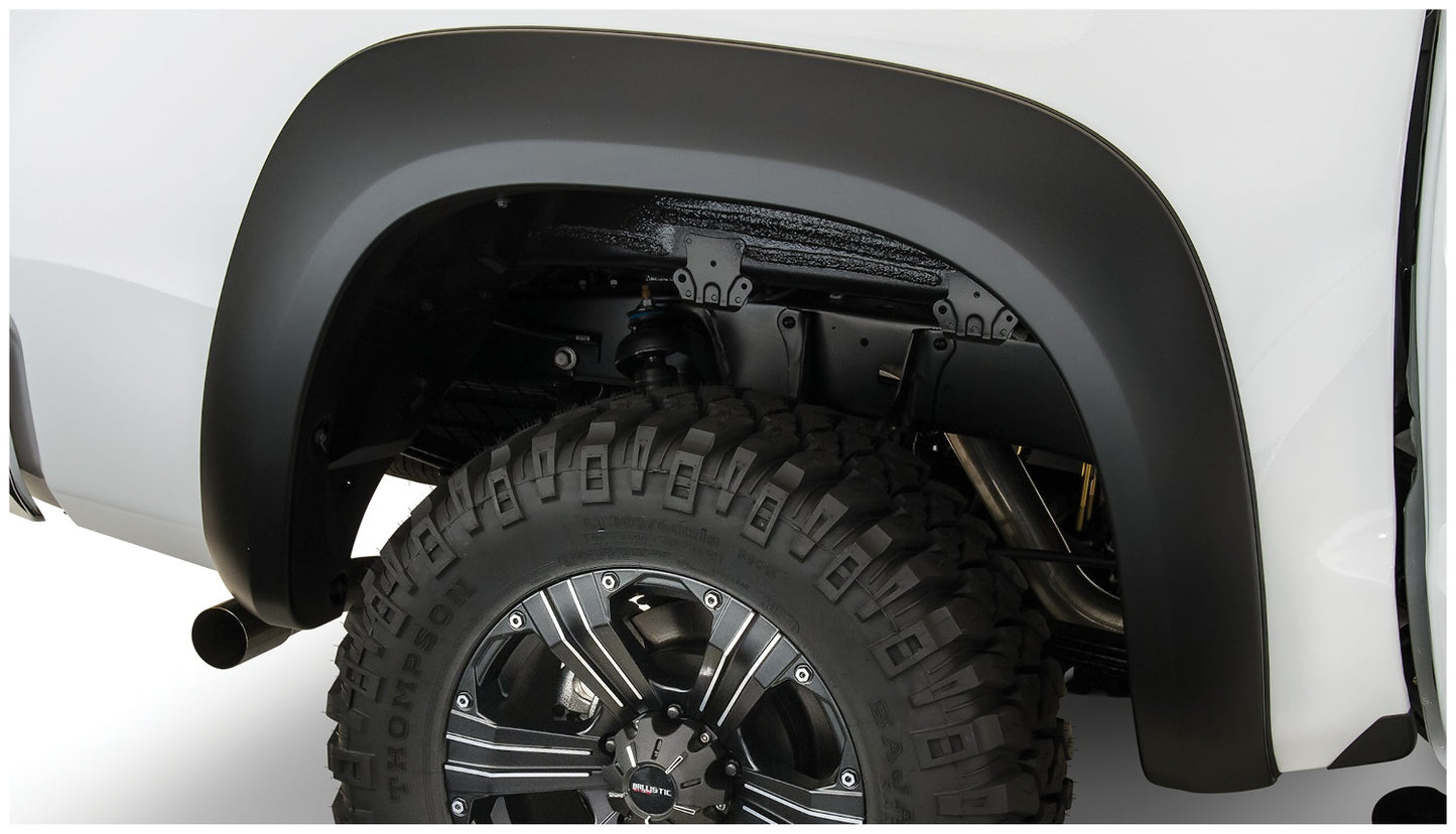 Bushwacker 30036-02 Black Extend-A-Fender Style Smooth Finish Rear Fender Flares For 2007-2013 Toyota Tundra