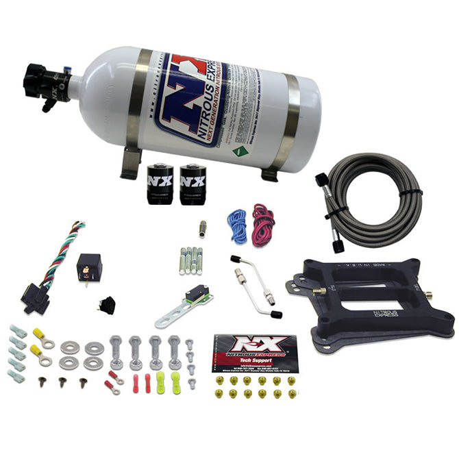 Nitrous Express 4150 4-BBL/GASOLINE (50-100-150-200-250-300HP) WITH 10LB BOTTLE NX-30040-10