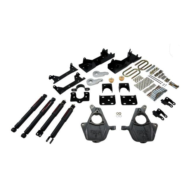 BELLTECH 662ND LOWERING KITS Front And Rear Complete Kit W/ Nitro Drop 2 Shocks 2005-2006 Chevrolet Silverado/Sierra (Ext Cab w/ Factory Front Torsion bar) 3 in. or 4 in. F/6 in. R drop W/ Nitro Drop II Shocks