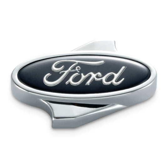 Proform Carburetor Air Cleaner Center Nut; Ford Oval Logo; 1/4 -20 Thread; Chrome 302-333
