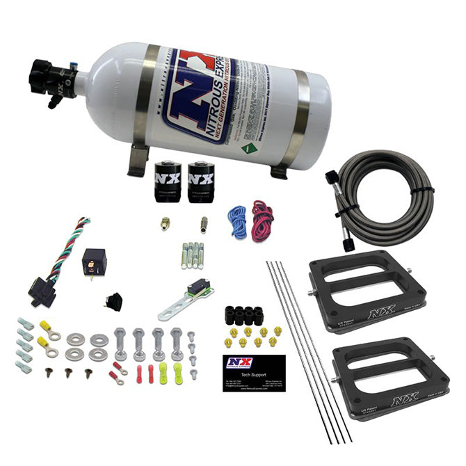 Nitrous Express DUAL/Dominator/GASOLINE (50-100-150-200-250-300HP) WITH 10LB BOTTLE NX-30270-10