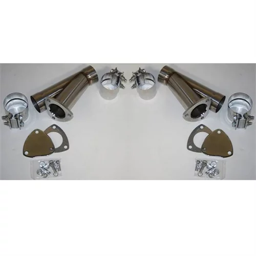 Granatelli Manual Exhaust Cutouts - Stainless Steel - Slip Fit 305520D