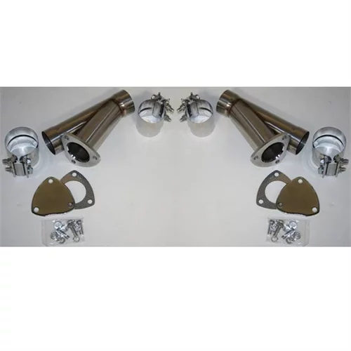 Granatelli Manual Exhaust Cutouts - Stainless Steel - Slip Fit 305535D