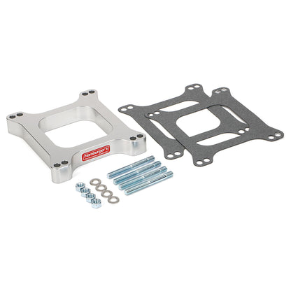 HAMBURGER'S PERFORMANCE PRODUCTS OPEN PLENUM CARBURETOR SPACER- HOLLEY / AFB; 1 IN. TALL- BILLET ALUMINUM 3201