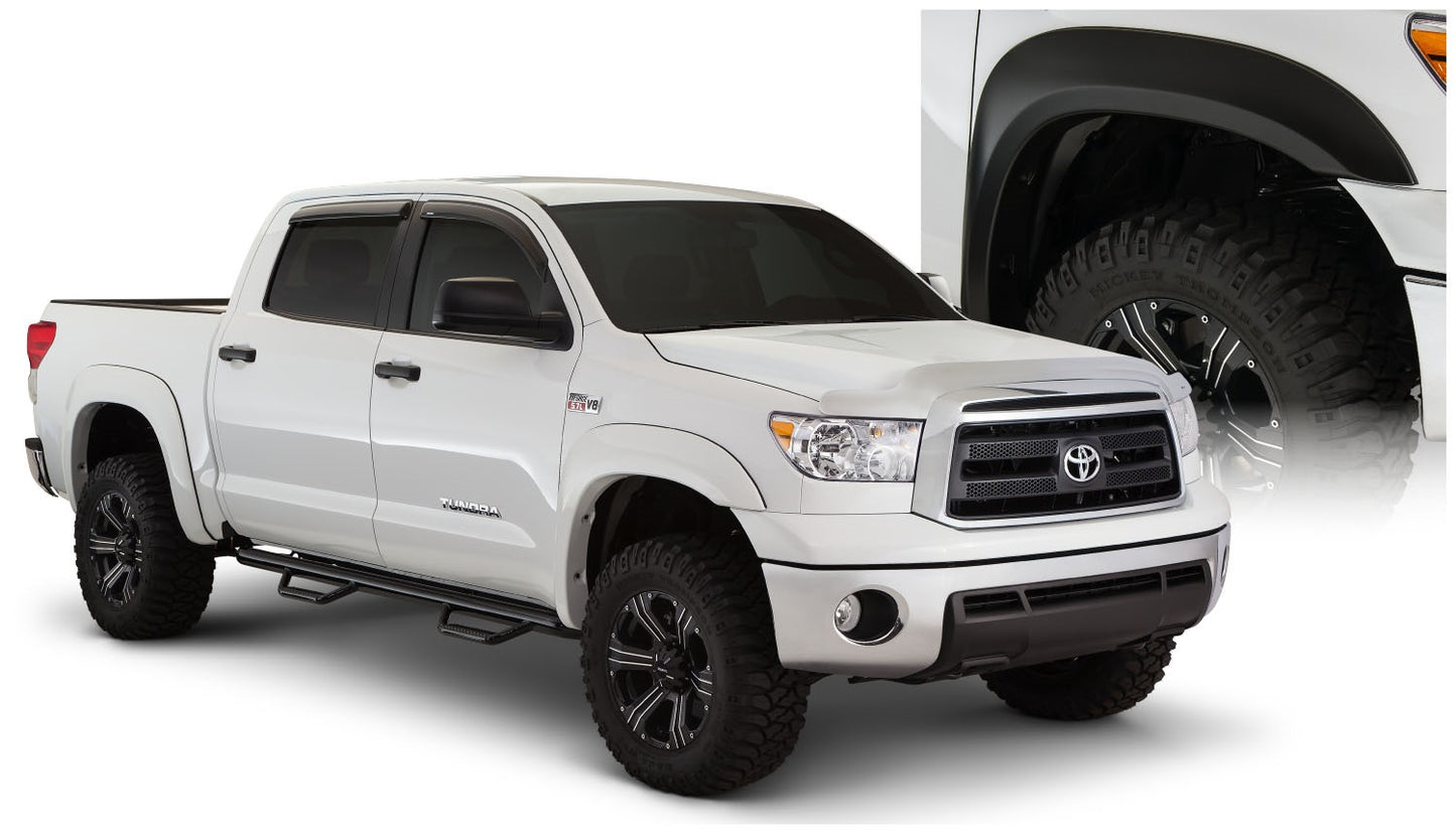 Bushwacker 30916-02 Black Extend-A-Fender Style Smooth Finish 4-Piece Fender Flare Set For 2007-2013 Toyota Tundra