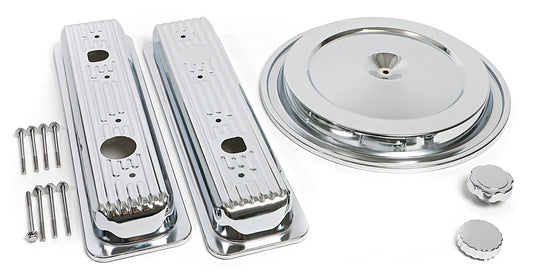 Trans-Dapt Performance Chevy Truck Engine Dress-Up Kit; Single Bolt Air Cleaner; 1988-1992 Gm Truck 5.0/5.7L- Chrome 3102