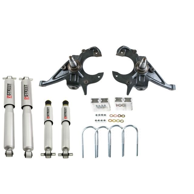 BELLTECH 614SP LOWERING KITS Front And Rear Complete Kit W/ Street Performance Shocks 1982-2004 Chevrolet S10/S15 Pickup 4&6 cyl. (Std Cab) 83-97 Chevrolet Blazer/Jimmy 4&6 cyl. 2 in. F/3 in. R drop W/ Street Performance Shocks