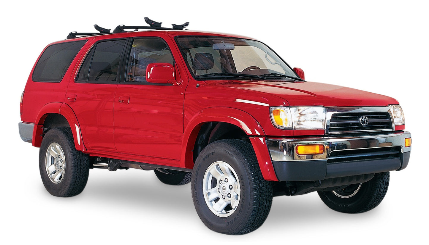 Bushwacker 31913-11 Black Extend-A-Fender Style Smooth Finish 4-Piece Fender Flare Set For 1996-2002 Toyota 4Runner