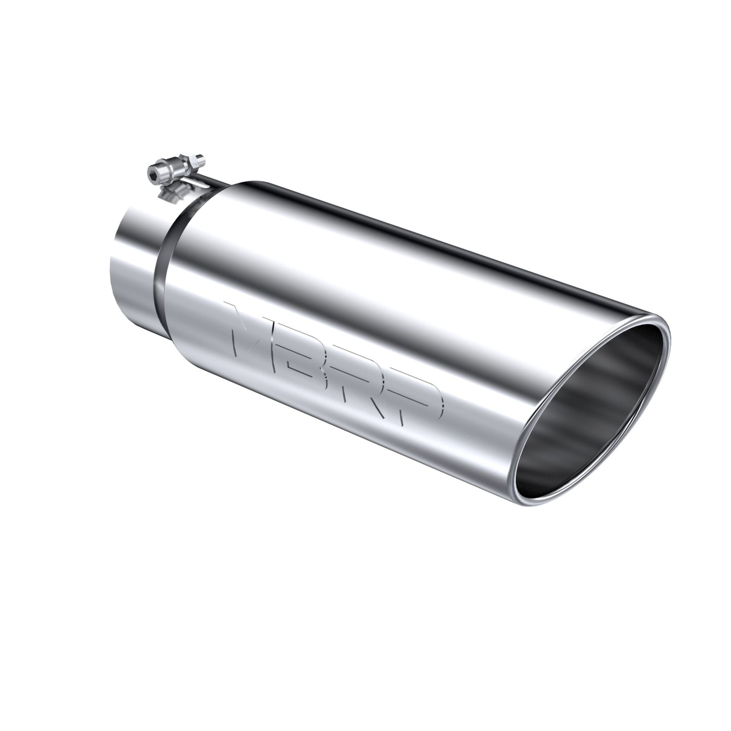 MBRP Exhaust Tip; 6in. O.D.; Angled Rolled End; 5in. inlet 18in. in length; T304 T5125