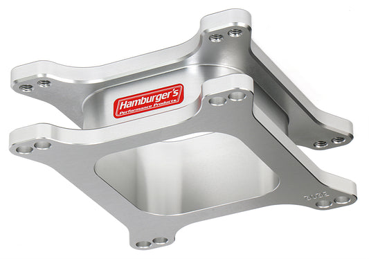 HAMBURGER'S PERFORMANCE PRODUCTS OPEN PLENUM CARBURETOR SPACER- HOLLEY / AFB; 2 IN. TALL- BILLET ALUMINUM 3202