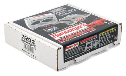 HAMBURGER'S PERFORMANCE PRODUCTS OPEN PLENUM CARBURETOR SPACER- HOLLEY / AFB; 2 IN. TALL- BILLET ALUMINUM 3202