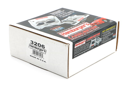 HAMBURGER'S PERFORMANCE PRODUCTS 2 IN. DOMINATOR CARBURETOR SPACER; SMOOTH-BORE PORTED- CNC MACHINED BILLET ALUMINUM 3206