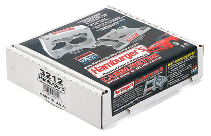 HAMBURGER'S PERFORMANCE PRODUCTS TORQUE-FLOW CARBURETOR SPACER- HOLLEY / AFB- PORTED; 2 IN. TALL- BILLET ALUMINUM 3212