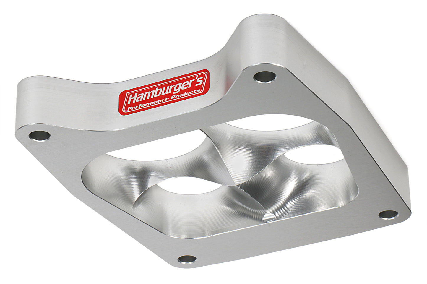 HAMBURGER'S PERFORMANCE PRODUCTS TORQUE-FLOW CARBURETOR SPACER- QUADRAJET- PORTED; 1 IN. TALL- BILLET ALUMINUM 3213