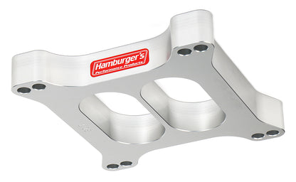 HAMBURGER'S PERFORMANCE PRODUCTS OPEN PLENUM CARBURETOR SPACER- HOLLEY DUAL PLANE; 1 IN. TALL- BILLET ALUMINUM 3217