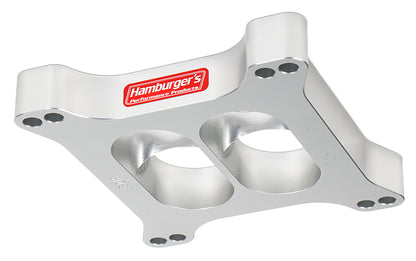 HAMBURGER'S PERFORMANCE PRODUCTS TORQUE-FLOW CARBURETOR SPACER- HOLLEY DUAL PLANE; 1 IN. TALL- BILLET ALUMINUM 3219
