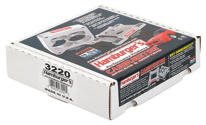 HAMBURGER'S PERFORMANCE PRODUCTS CARBURETOR ADAPTER; BILLET ALUMINUM- 1 IN. HOLLEY/ AFB TO QUADRAJET 3220