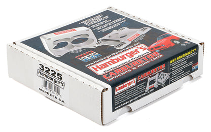 HAMBURGER'S PERFORMANCE PRODUCTS AVS STYLE CARBURETOR SPACER 1 IN. PORTED TORQUE-FLOW DESIGN- BILLET ALUMINUM 3225