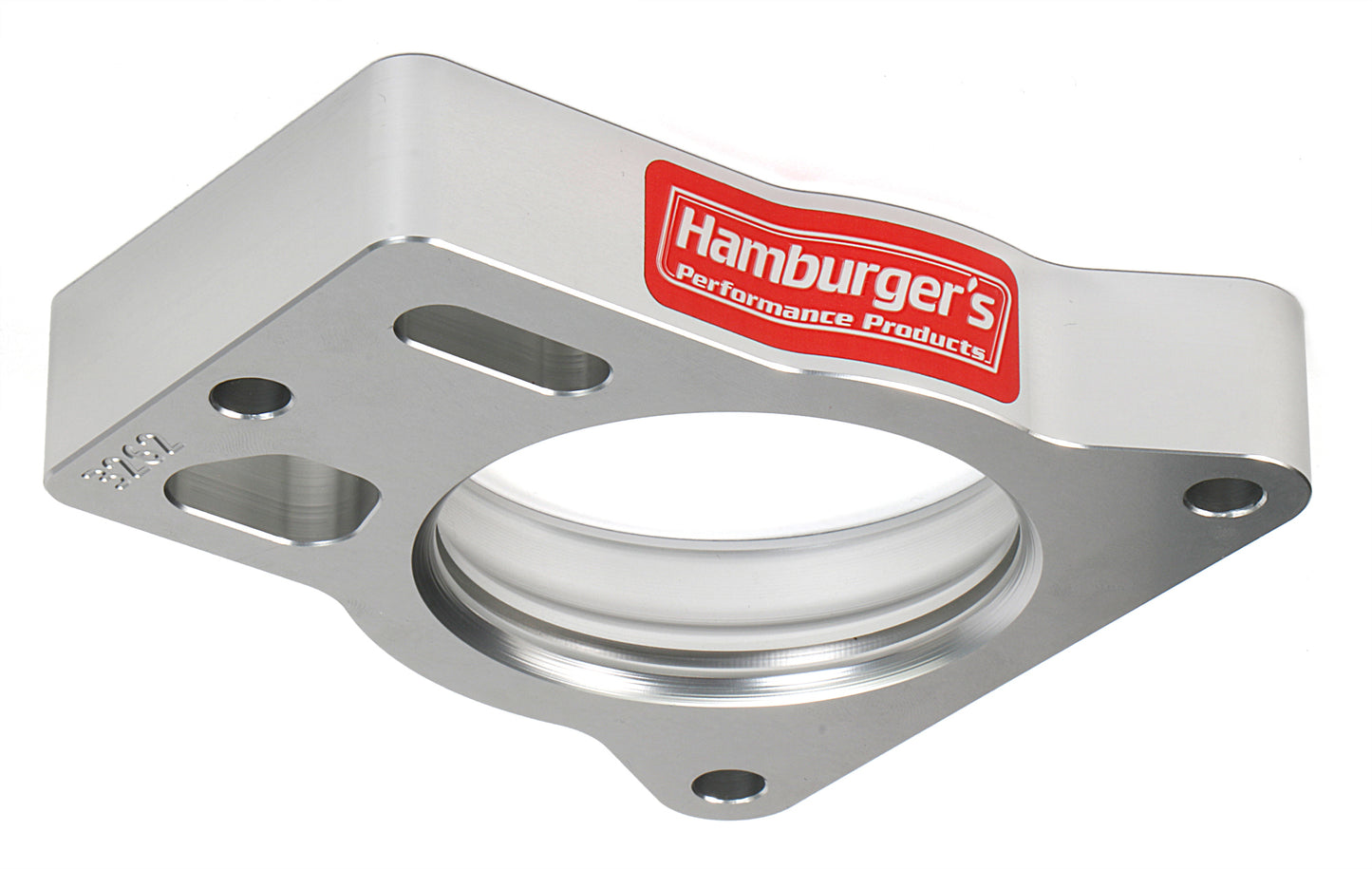 HAMBURGER'S PERFORMANCE PRODUCTS BILLET ALUMINUM TORQUE-CURVE MPFI SPACER FOR 1999-06 CHEVY/GMC TRUCKS AND SUVS CADILLAC ESCALADE HUMMER H2 OR MOTORHOME WITH 4.8L 5.3L 6.0L OR 8.1L ENGINE 3262
