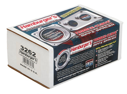 HAMBURGER'S PERFORMANCE PRODUCTS BILLET ALUMINUM TORQUE-CURVE MPFI SPACER FOR 1999-06 CHEVY/GMC TRUCKS AND SUVS CADILLAC ESCALADE HUMMER H2 OR MOTORHOME WITH 4.8L 5.3L 6.0L OR 8.1L ENGINE 3262