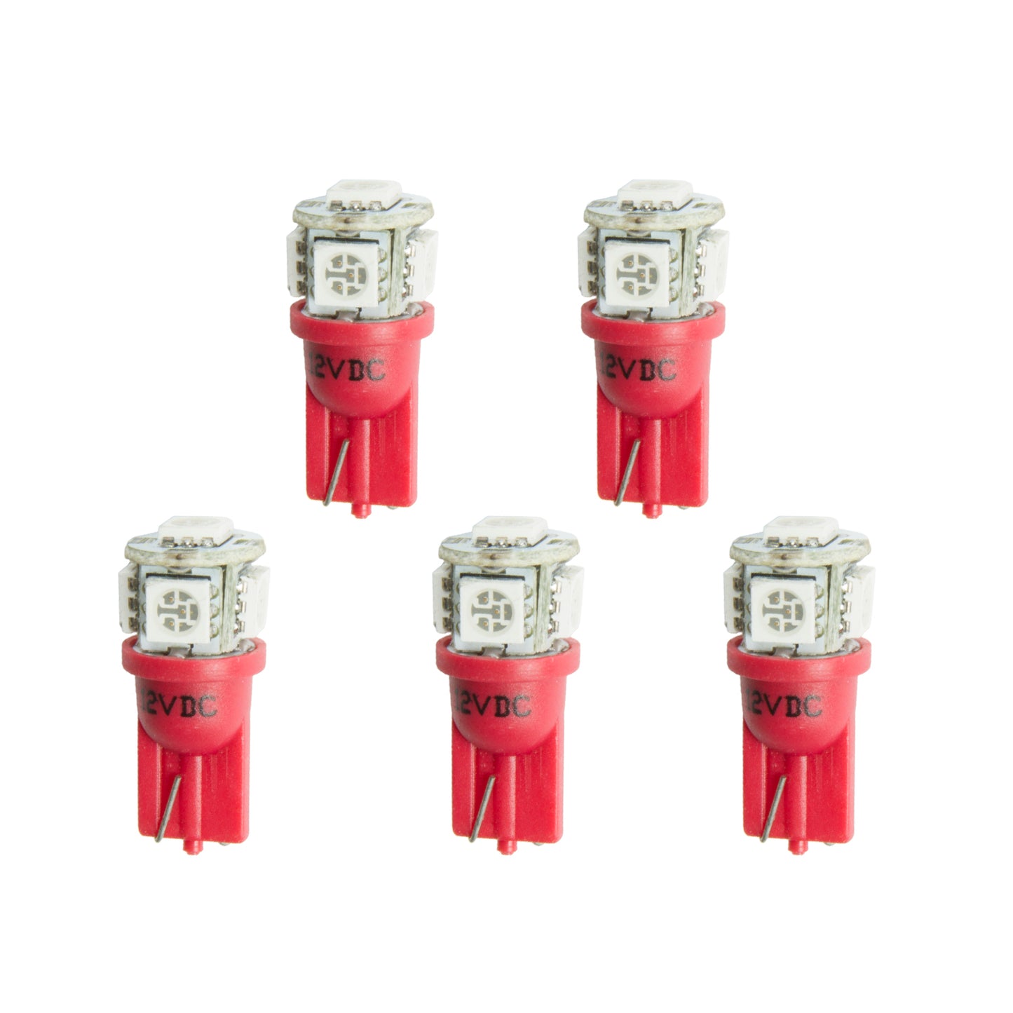 AutoMeter LED BULB REPLACEMENT T3 WEDGE RED 5 PACK 3284-K