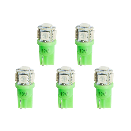 AutoMeter LED BULB REPLACEMENT T3 WEDGE GREEN 5 PACK 3285-K